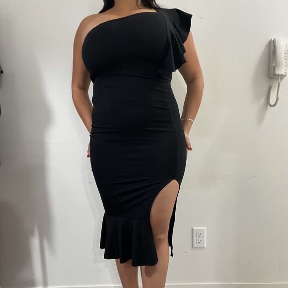 Sexy perfect black midi dress - Picture 2 of 6